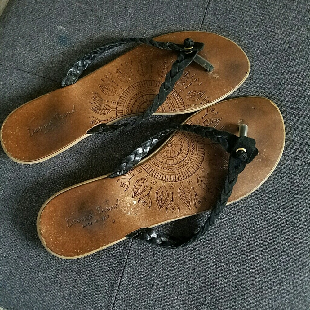 Donna Trend Leather Flops MADE IN ITALY ?