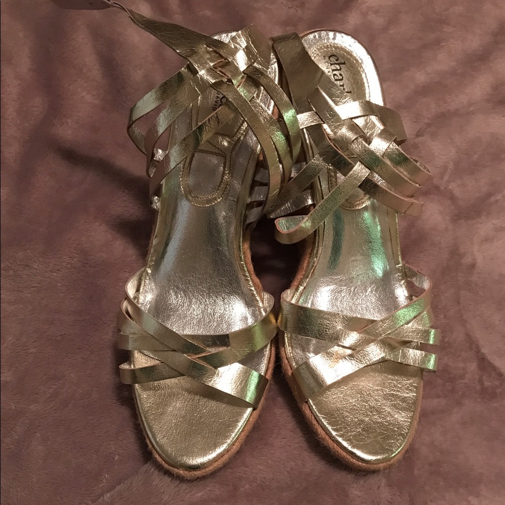 Charles David gold wedges