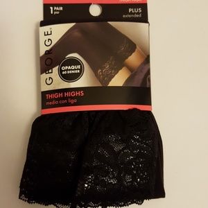 Plus size lace thigh highs