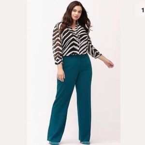 Lane Bryant Teal Trousers PLUS 24, 26, NWOT