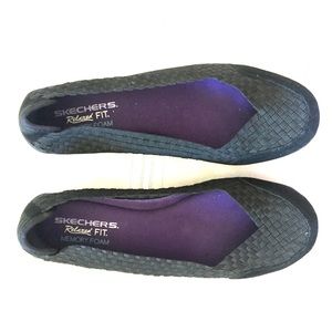Black Skechers Memory Foam Flats