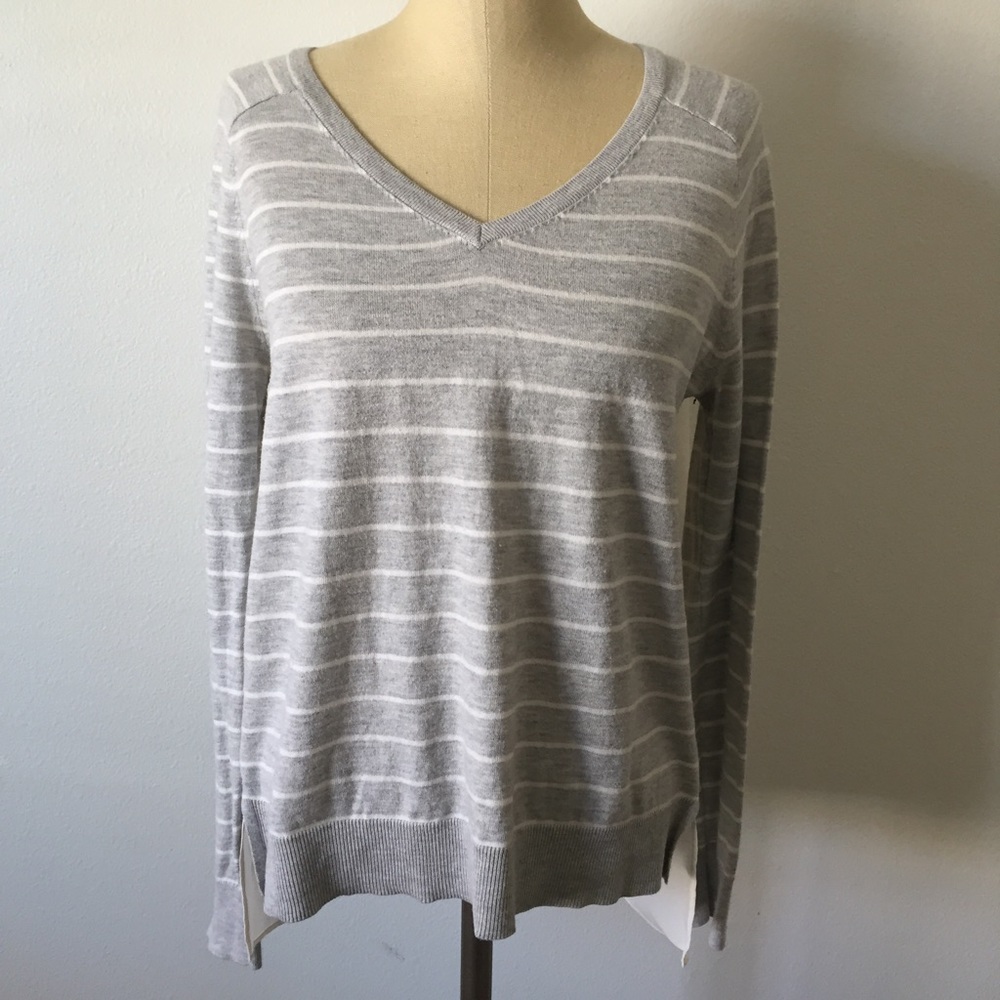 LOFT mixed media blouse