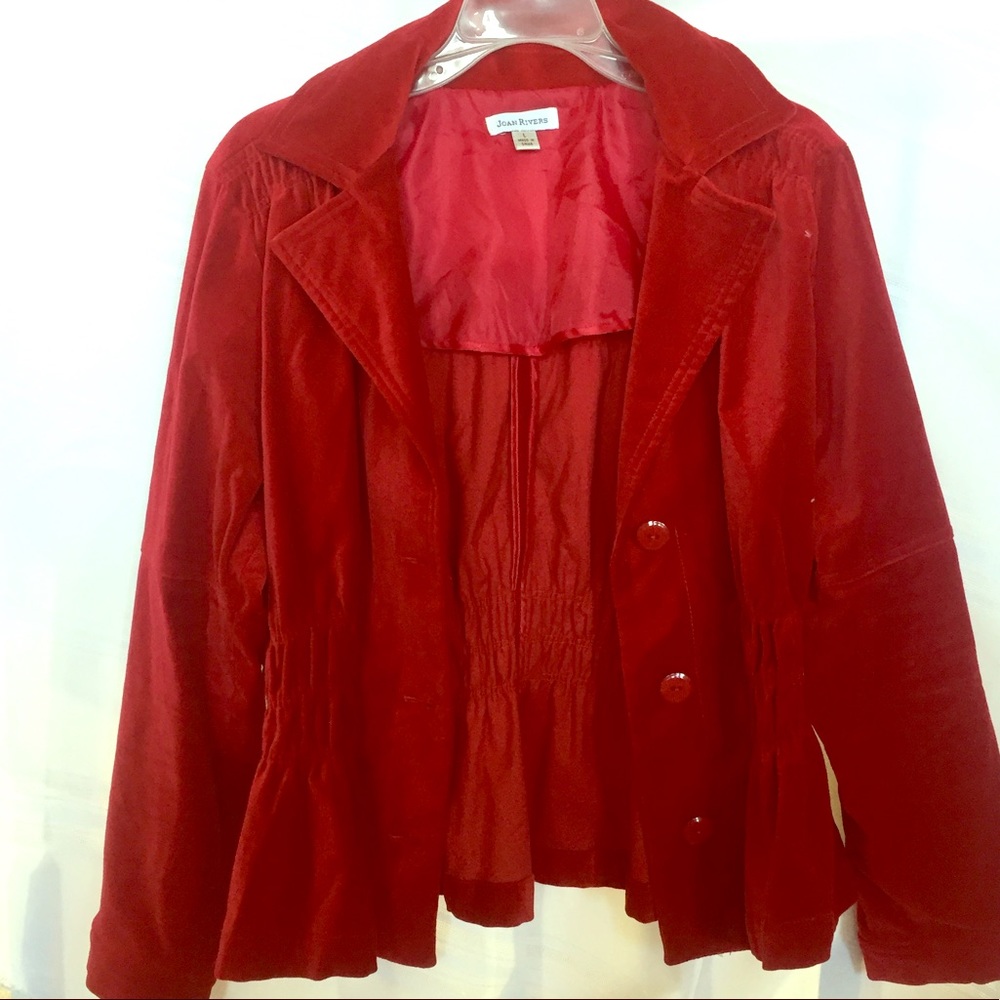 Red Stretchy Joan Rivers Blazer