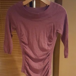 Purple ruched sweater