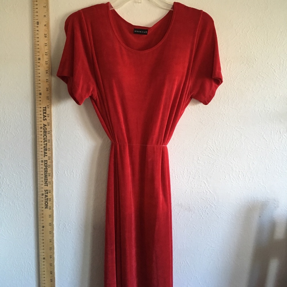 Citiknit traveler travel non-wrinkle red dress fab