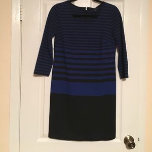 Ann Taylor 3/4 sleeve stripe dress