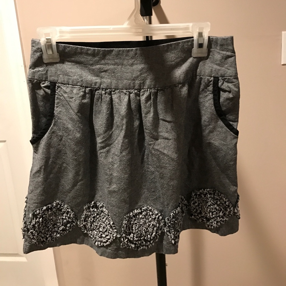 Grey flower skirt