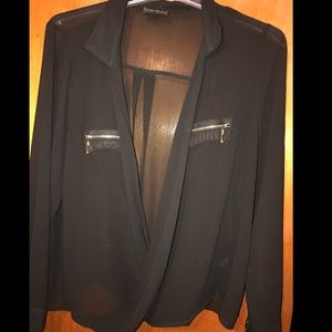 Black sheer blouse