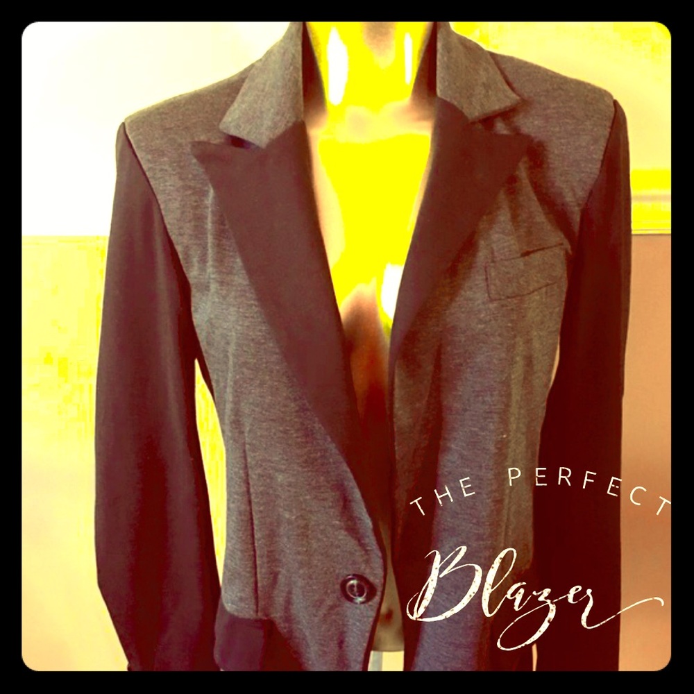 Grey & Black Blazer - Picture 2 of 3