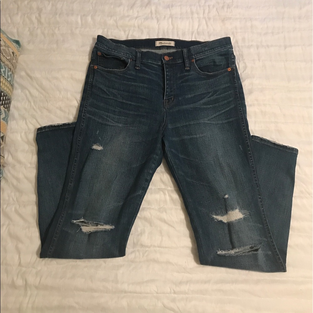 Madewell rip and repair skinny jeans Sz 32