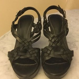 Ralph Lauren casual black strap heels - 6M