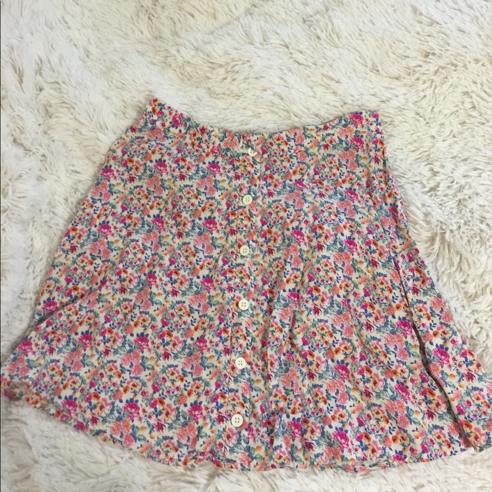 Floral High Waisted Circle Skirt