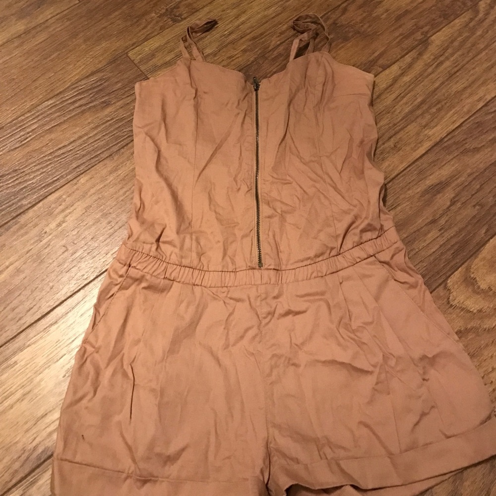 Tan sleeveless romper
