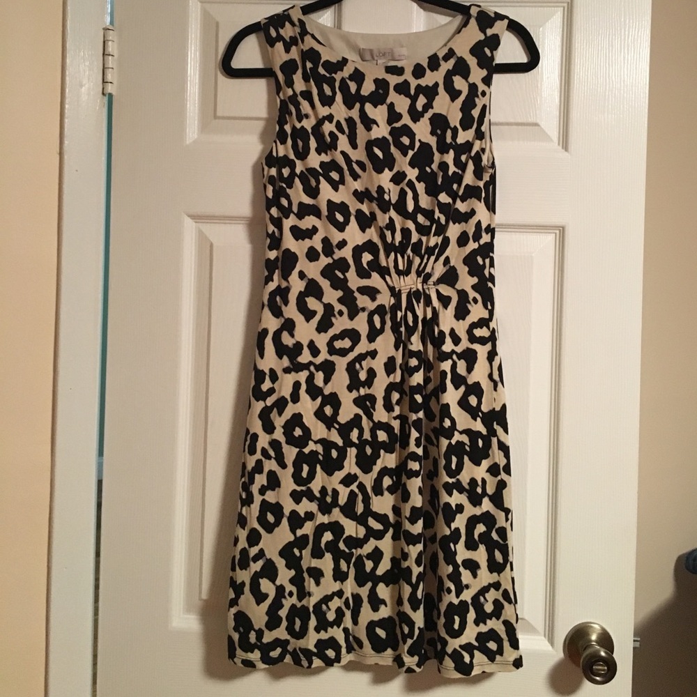 NEW WITH TAG! Loft sleeveless leopard dress