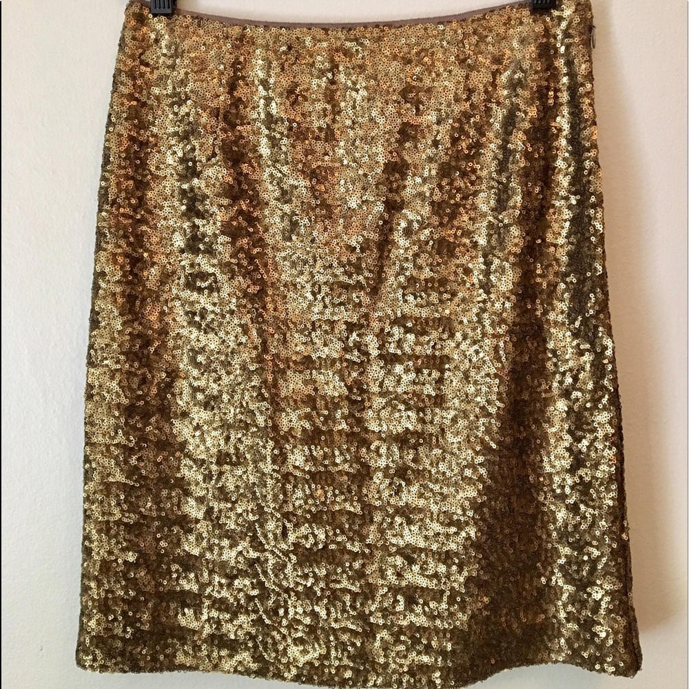 Banana Republic Heritage Gold Sequin Skirt, Sz 6