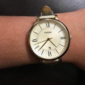 Fossil Jacqueline Leather strap watch