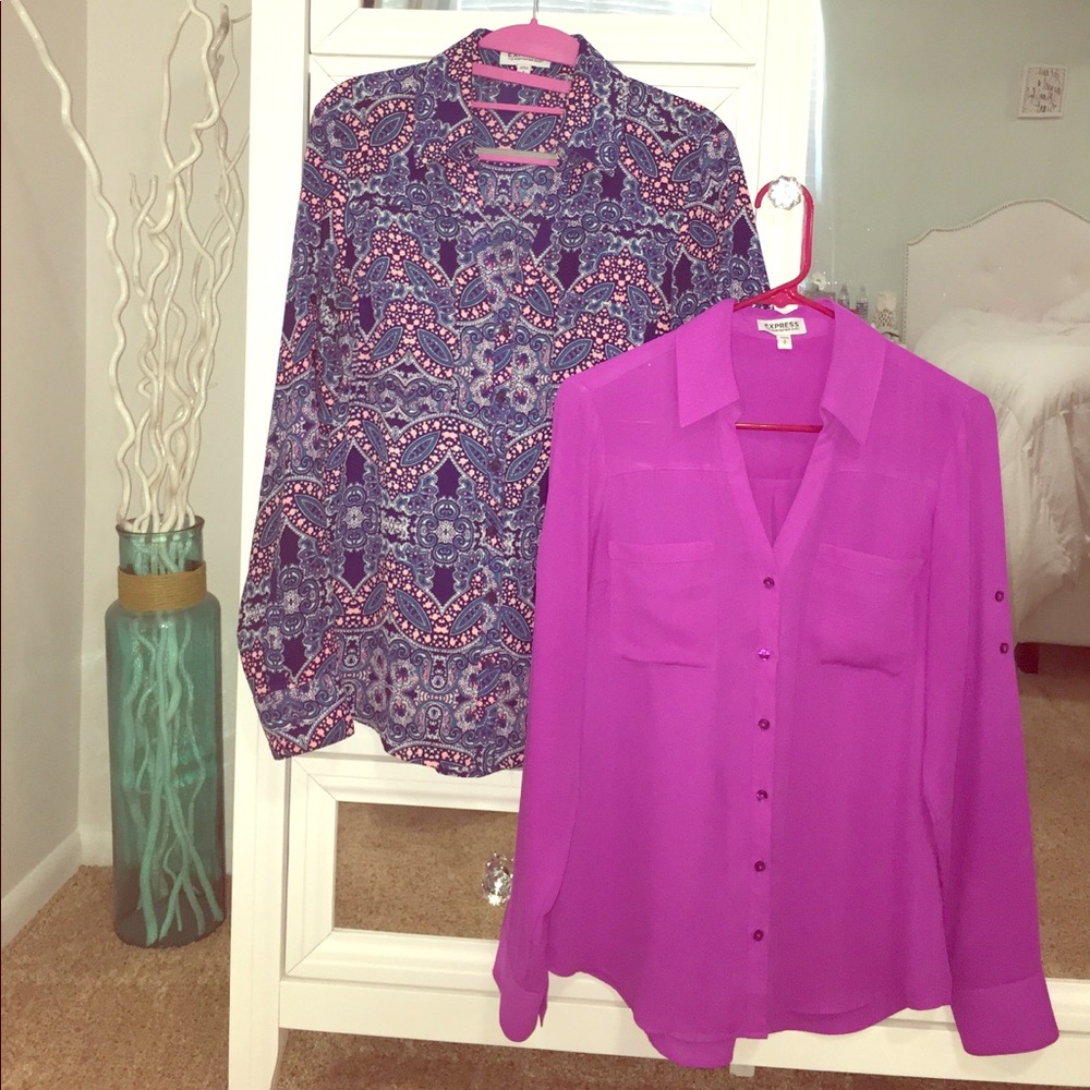 2 Express Button Down Tops -Both Smalls - image 1