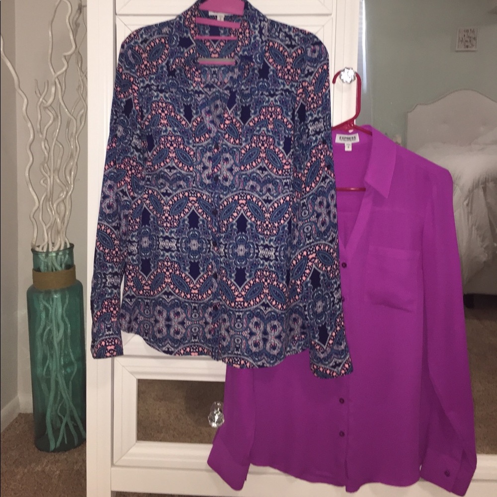 2 Express Button Down Tops -Both Smalls - image 3
