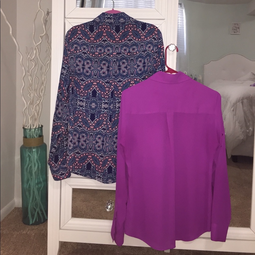 2 Express Button Down Tops -Both Smalls - image 4