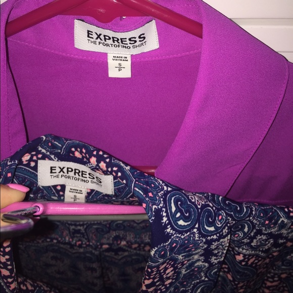 2 Express Button down tops -both Smalls - Picture 2 of 4