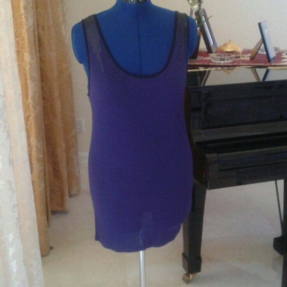 Purple and Black Sequin Dress or Long Top