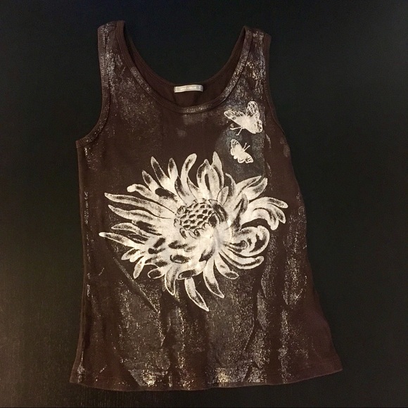 Tops - Silver and Brown Tank