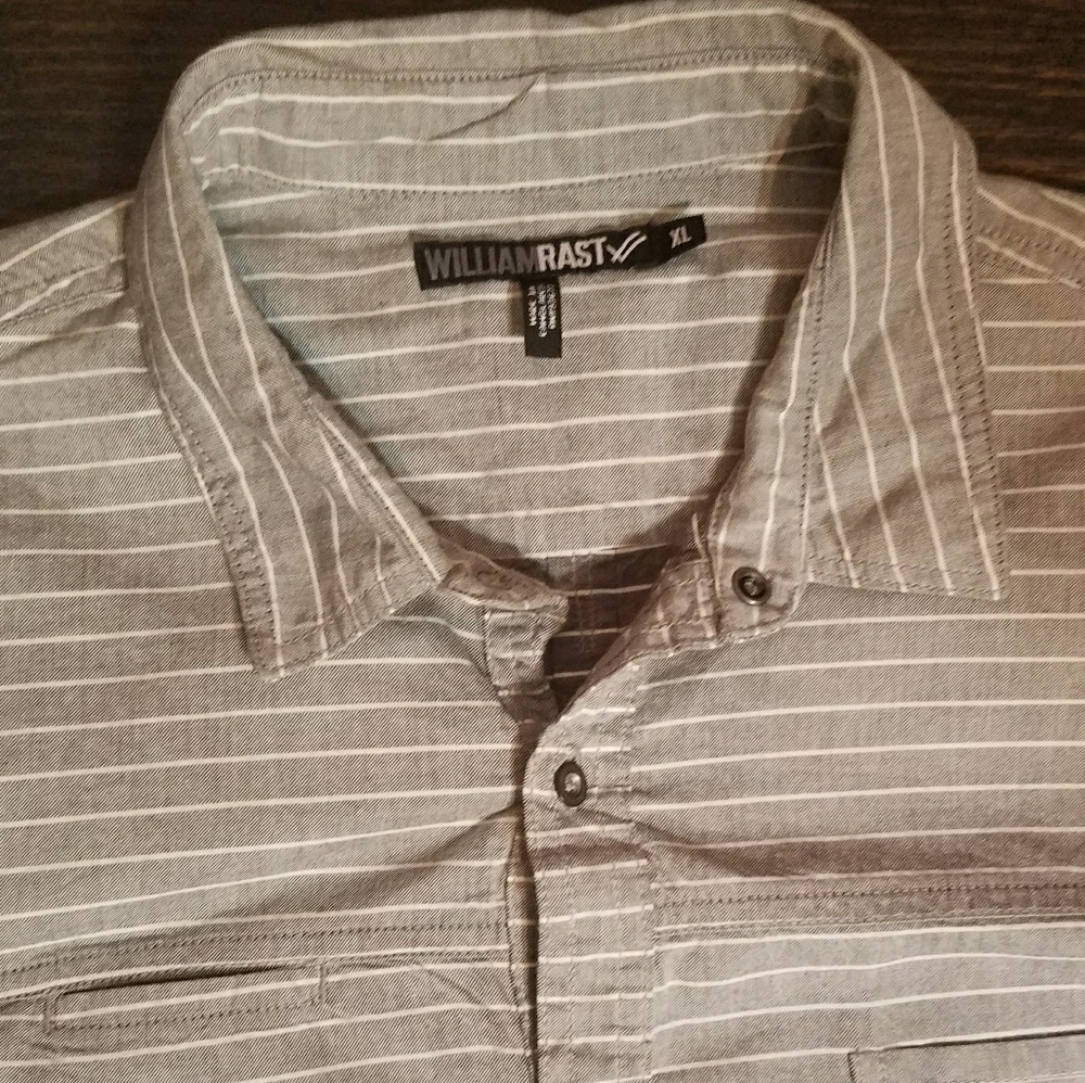 William Rast Mens Denim Button Shirt