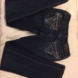 🎄 SALE 🎄Seven7 slim strt leg jeans-pkt decor