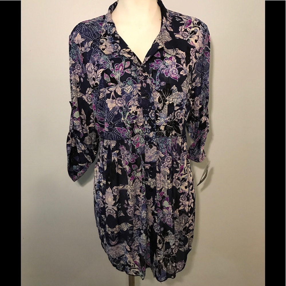 NWT Navy & Purple Style & Co. Top