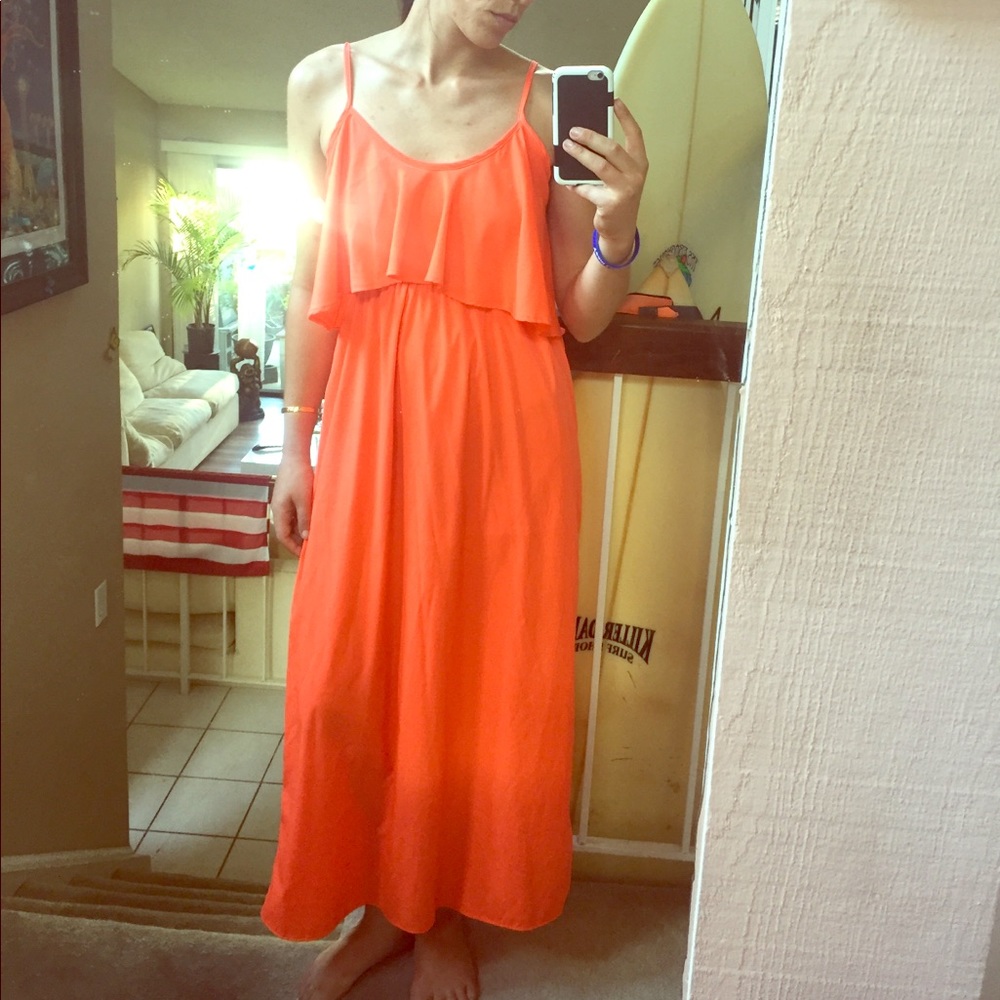 Orange maxi dress