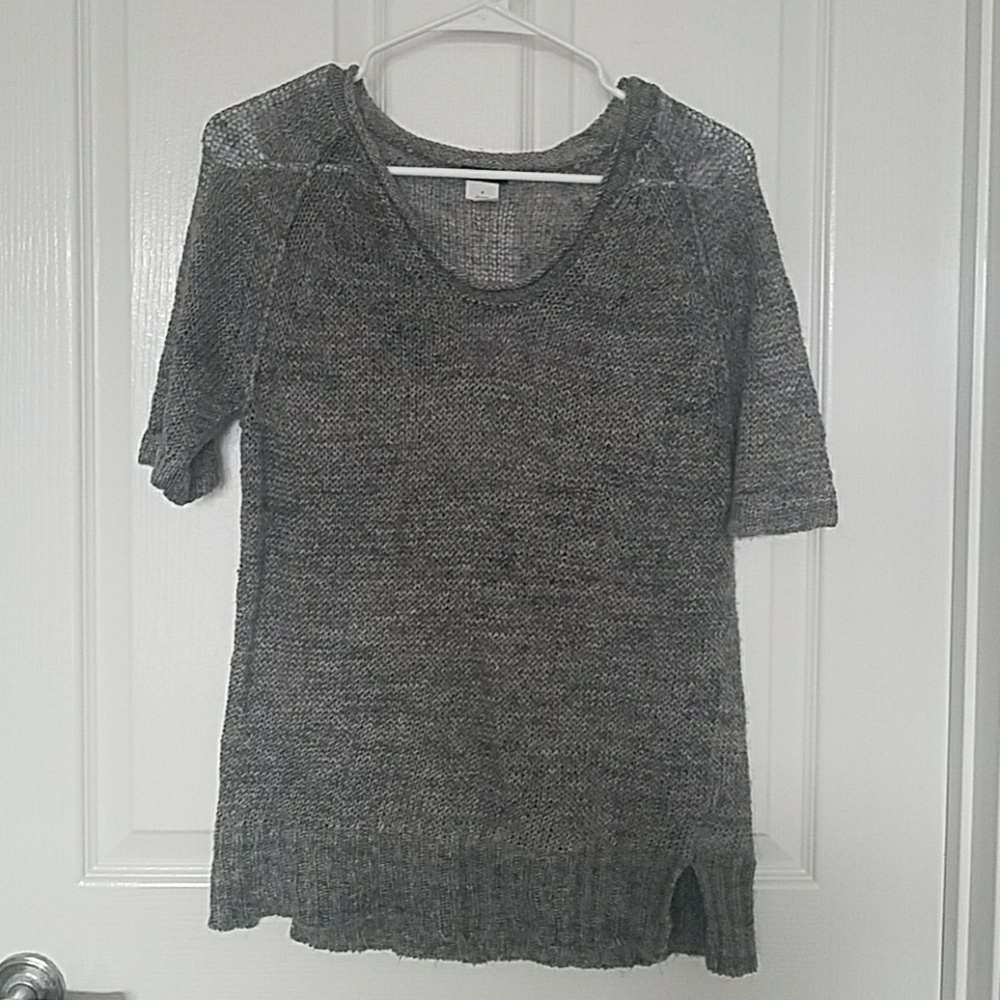 J. Crew blue linen beach sweater