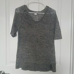 J. Crew blue linen beach sweater