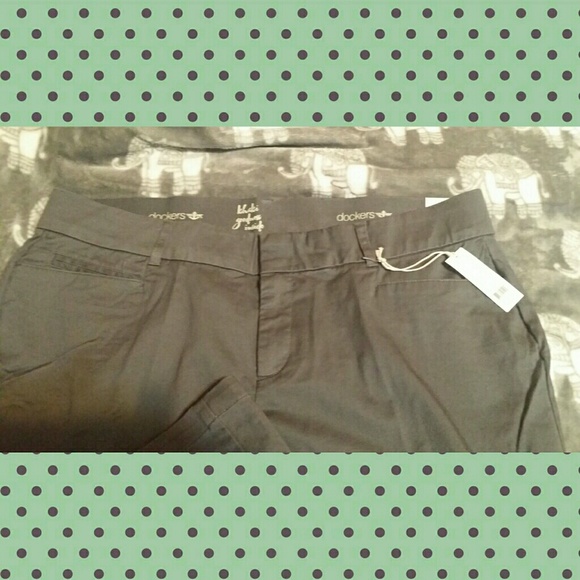 Women's Dockers Metro Trouser Grey Khakis - Picture 2 of 5