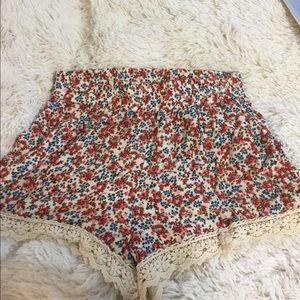 Floral High Waisted Shorts