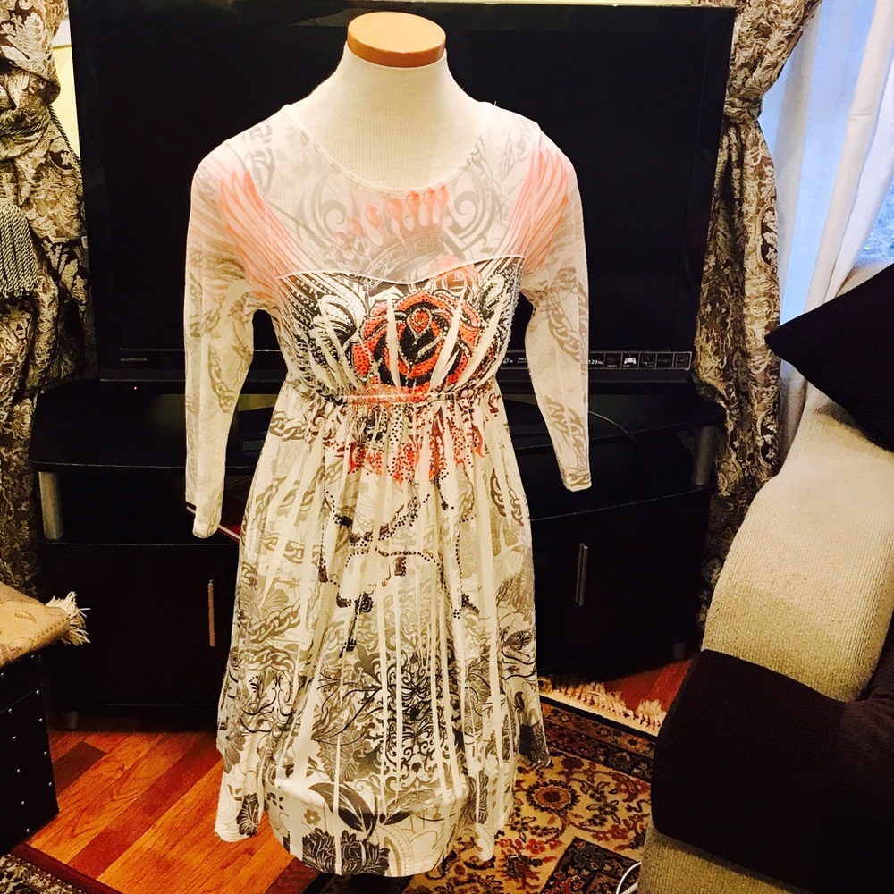 S 12 rhinestone dress