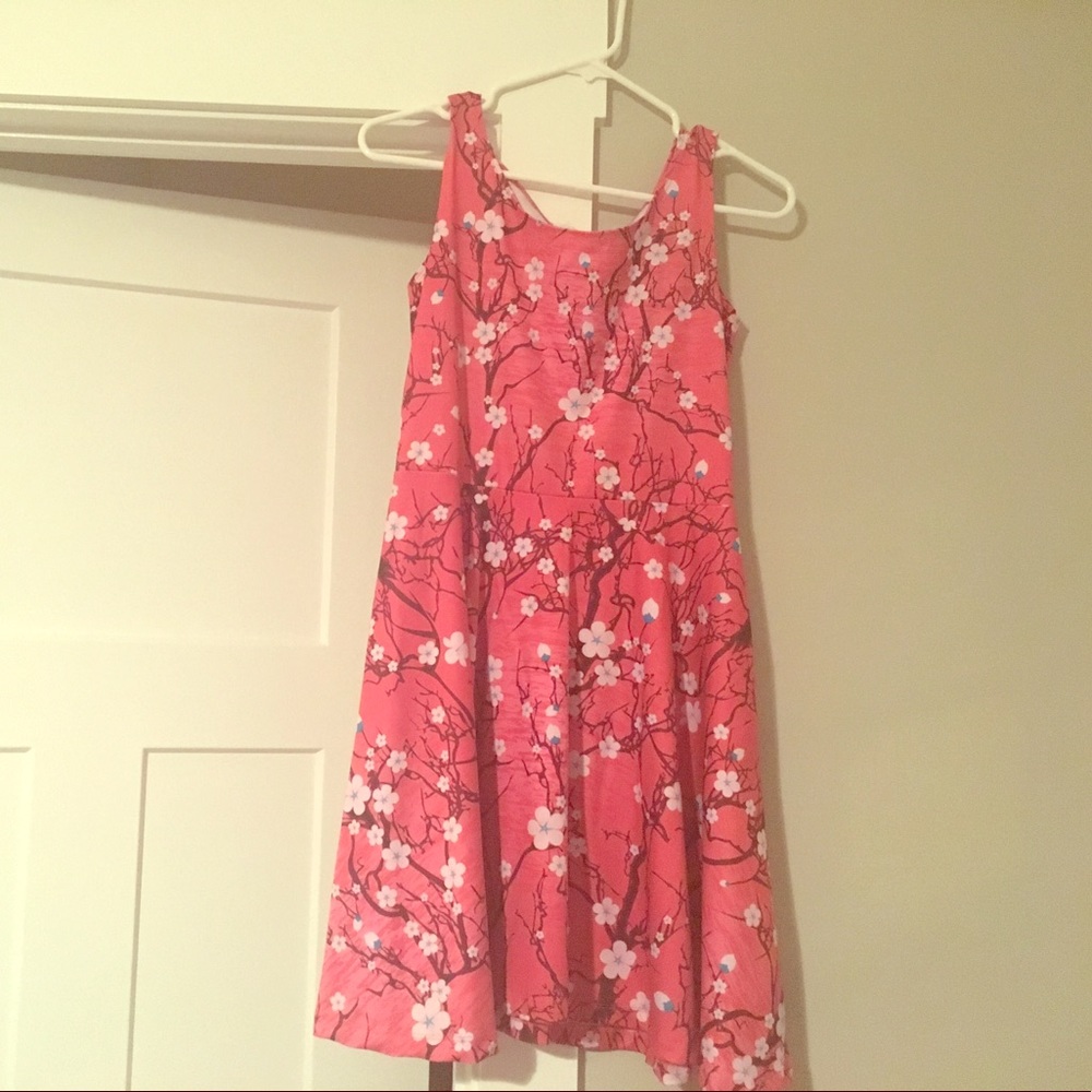 Cherry Blossom dress by Cow Cow; knee length.