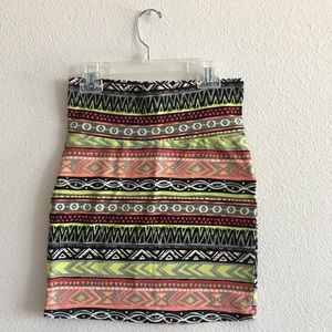 Tribal Body Con Skirt