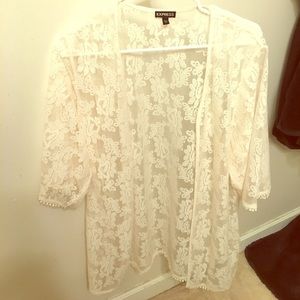 White/Cream lace kimono
