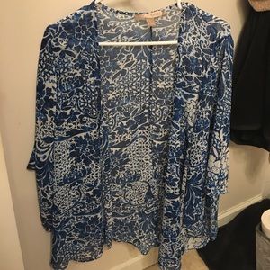 Blue/White floral Kimono