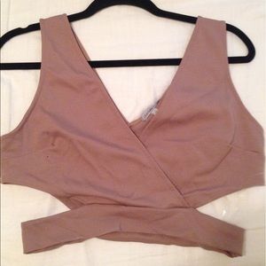 Cut-Out Surplice Crop Top