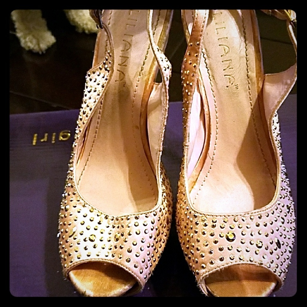 Pink studded heels