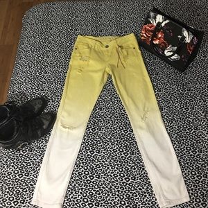 Ripped tie dyed pants