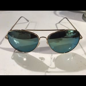 Gold Teal Aviators