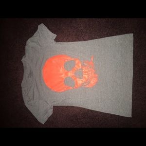 SOLD🖤Karma for a Cure Gray/Orange Skull T-shirt