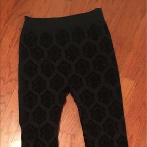 Leggings!  Black with pretty design ..