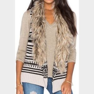 Bb Dakota sweater vest with faux fur