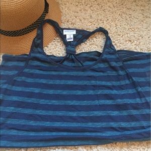 Maternity striped racer back tank