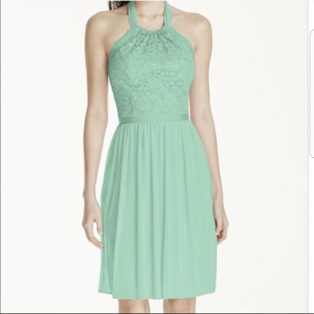 Mint green prom dress