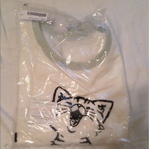 Contrast Trim Cat Print Sweatshirt