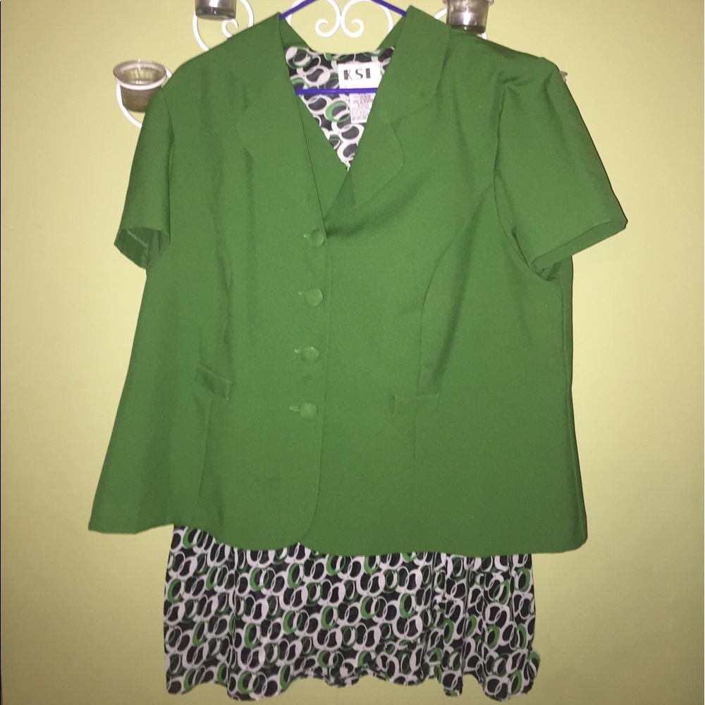 KSI brand women's skirt and jacket set.